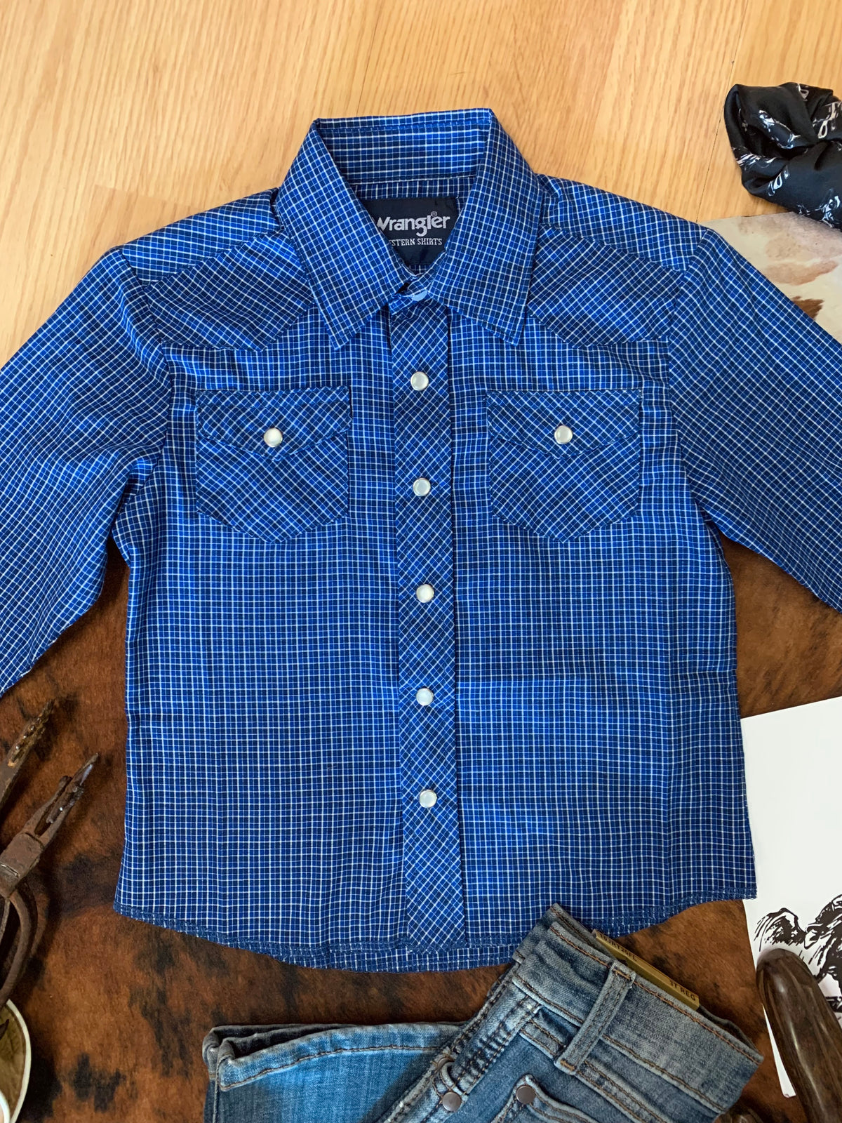Boys Wrangler Western Pearl Snap XXS (0-2T)