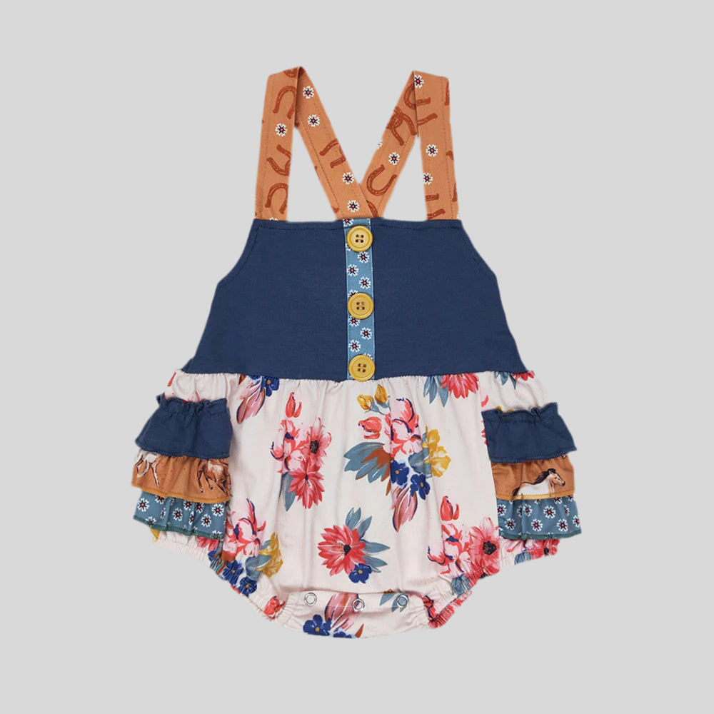 Girls Pretty Ponies Romper