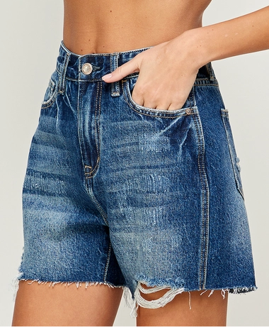 Allie Distressed Denim Shorts