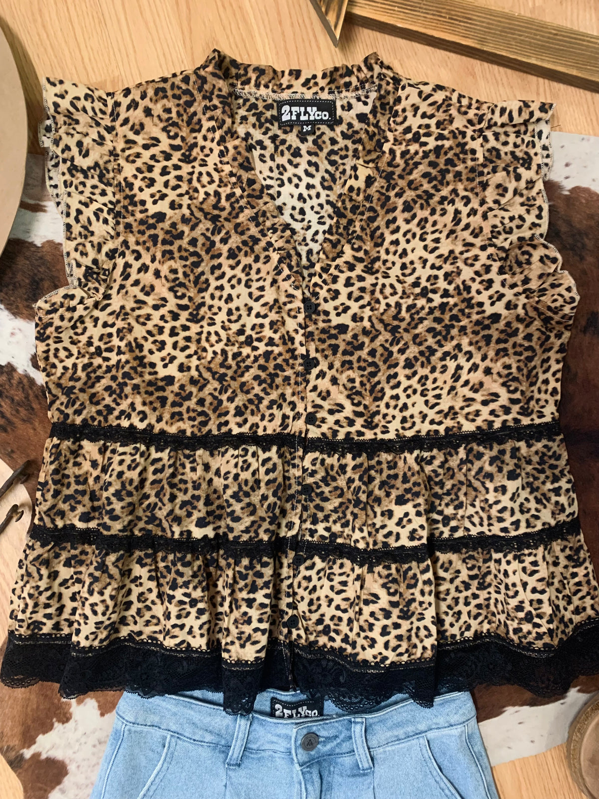 Leopard & Lace Top