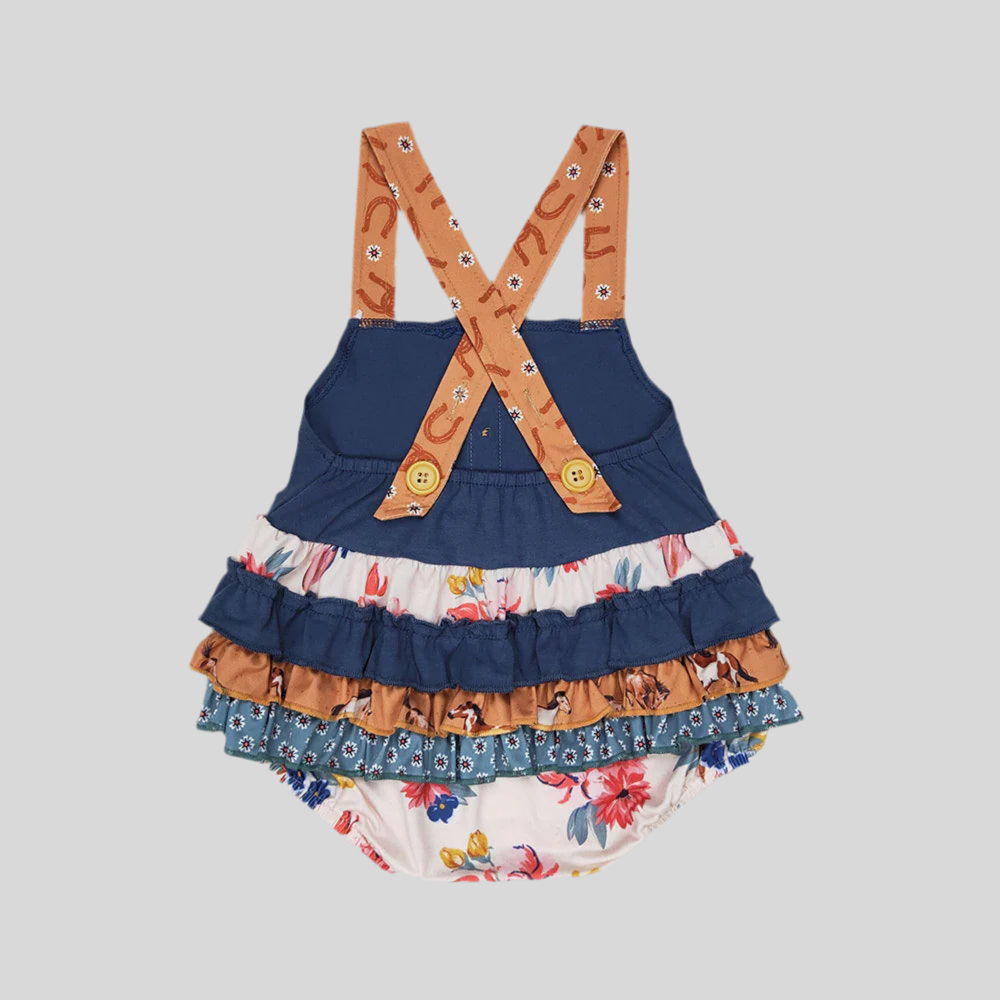 Girls Pretty Ponies Romper
