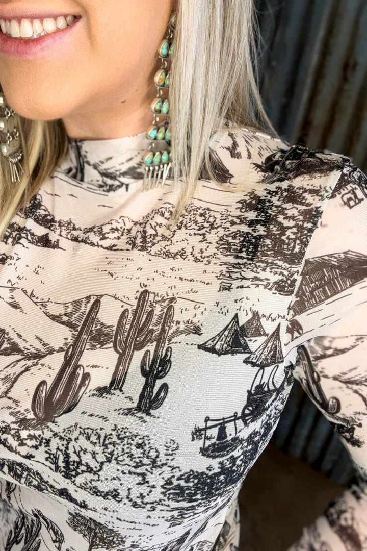 Cow Camp Mesh Top