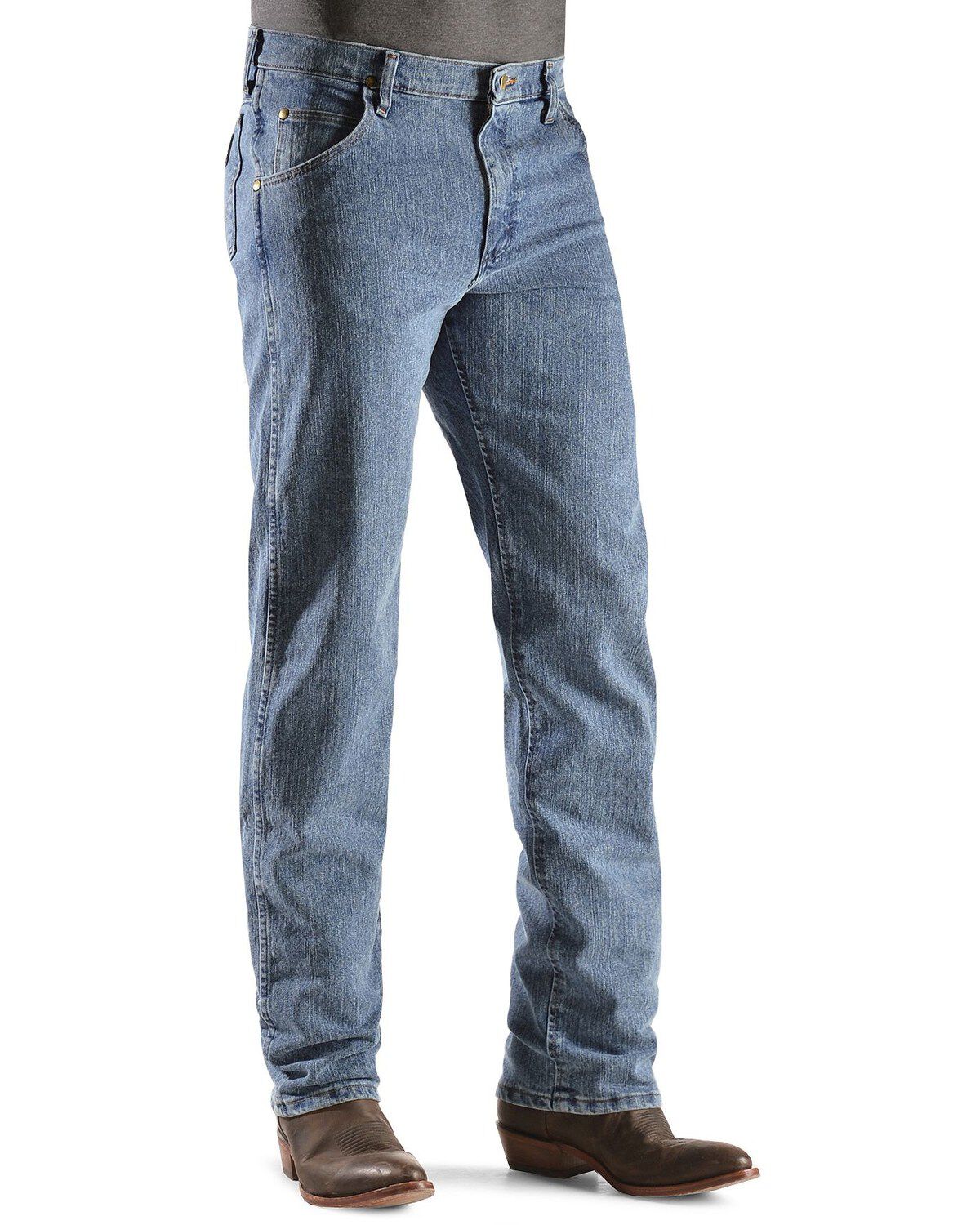 Men’s Wrangler Premium Performance Advanced Comfort Cowboy Cut® Regular Fit- Stone Bleach