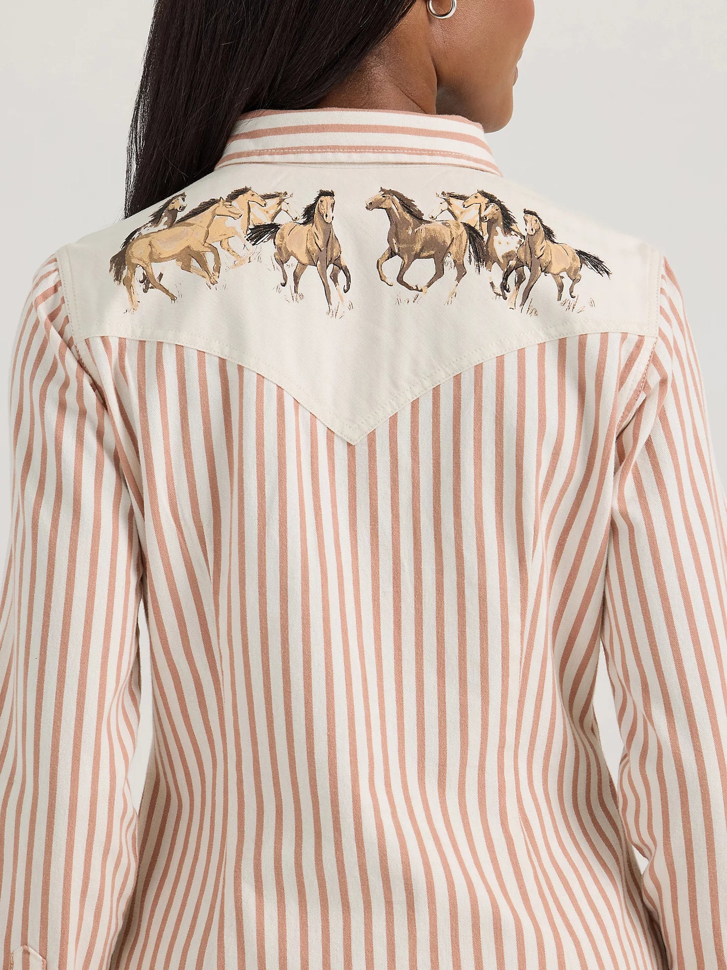 Wrangler Ladies Wild Horses Long Sleeve Western Shirt