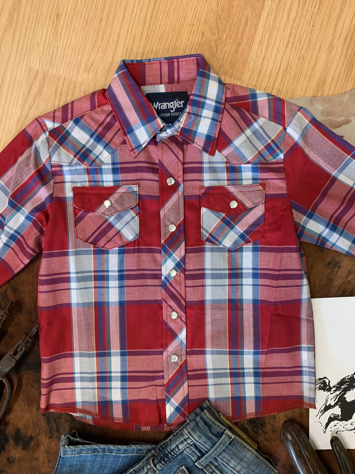 Boys Wrangler Western Pearl Snap XXS (0-2T)