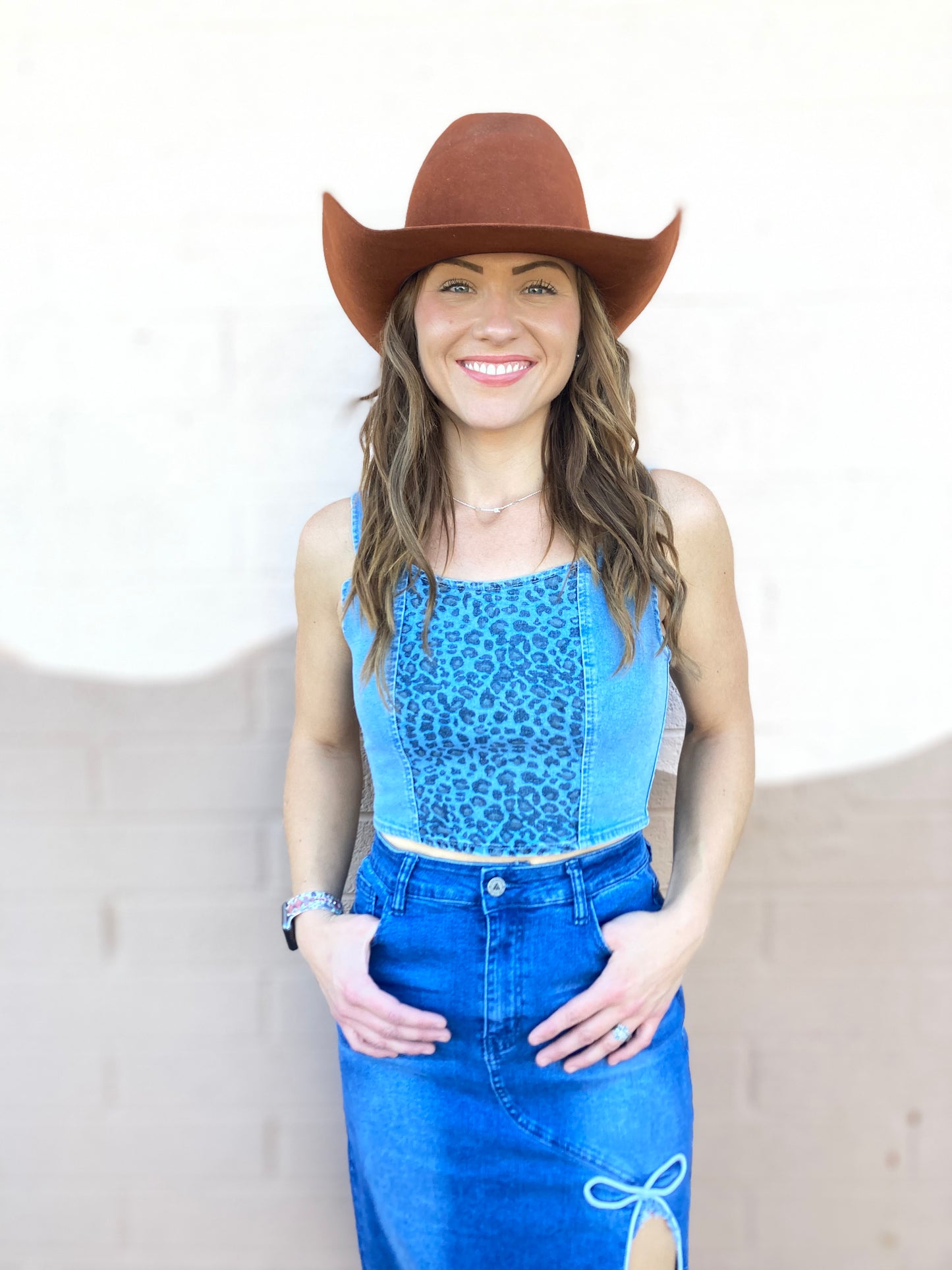 Run Wild Denim Tank