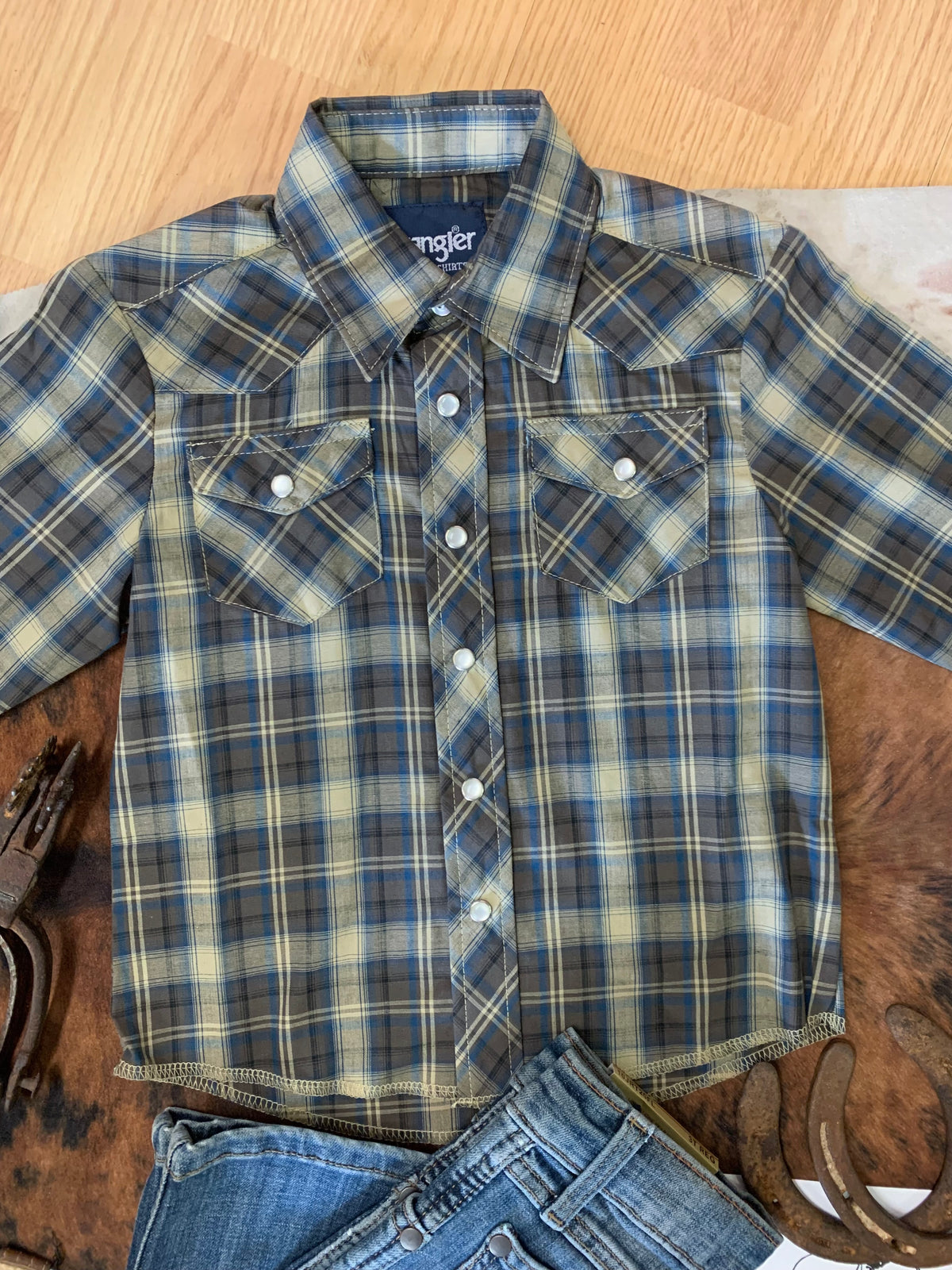 Boys Wrangler Western Pearl Snap XXS (0-2T)