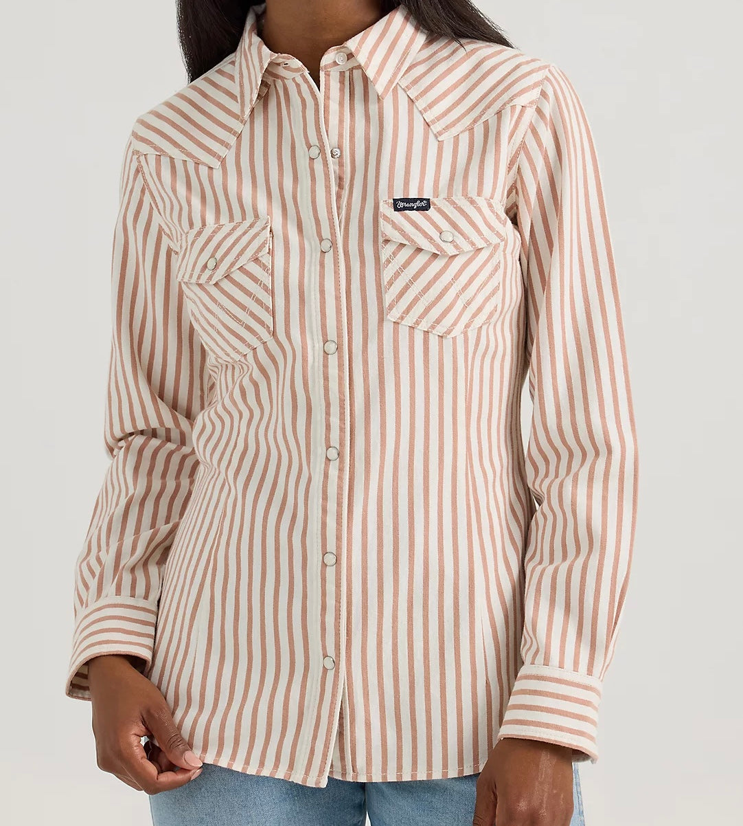 Wrangler Ladies Wild Horses Long Sleeve Western Shirt