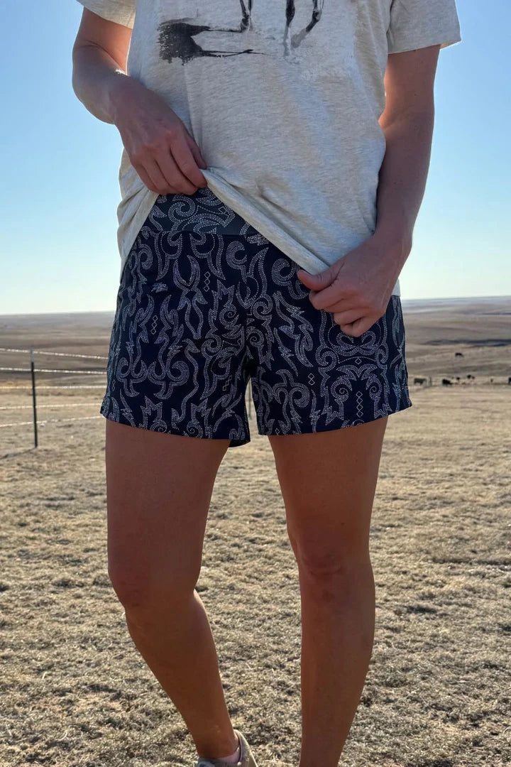 Rodeo Nights Bootstitch Athletic Shorts