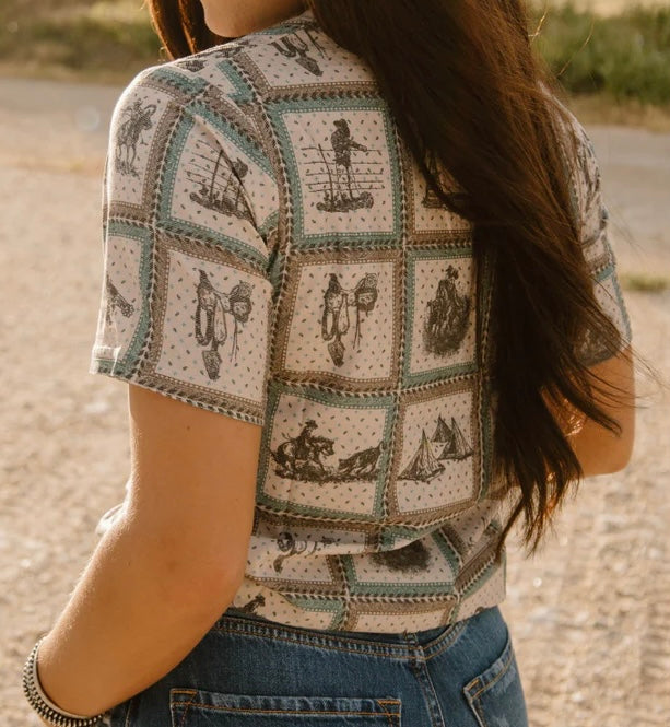 Western World Crewneck Top
