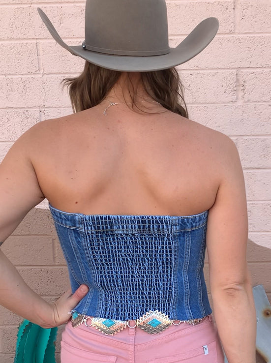 Dezert Denim Corset Top