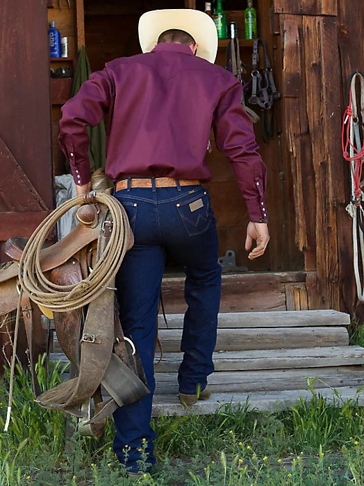 Men’s Wrangler® Cowboy Cut® Original Fit Active Flex Jeans - Pre-Wash Dark Indigo
