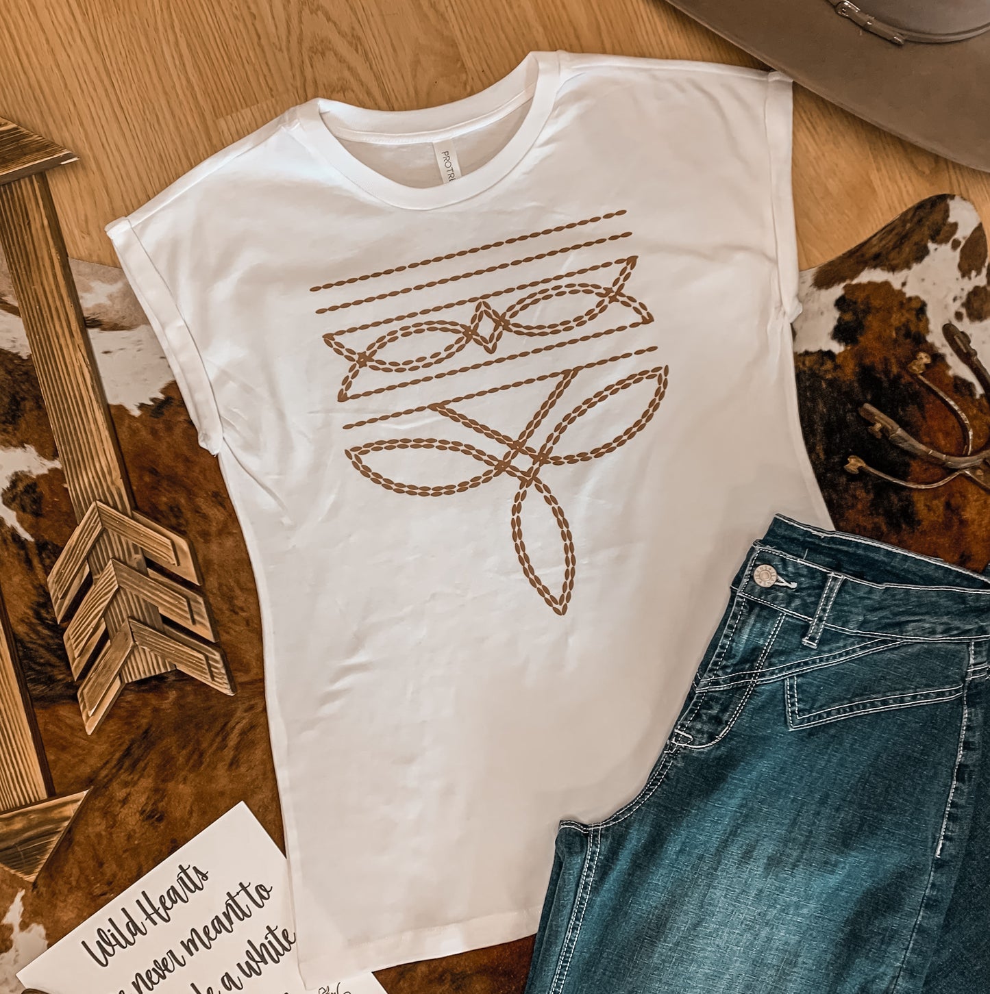 Double Bootstitch Cuff Sleeve Tee