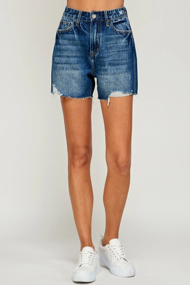 Allie Distressed Denim Shorts