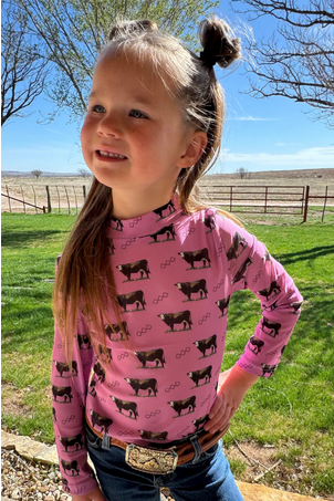 'Til The Cows Come Home Mesh Top - Girls