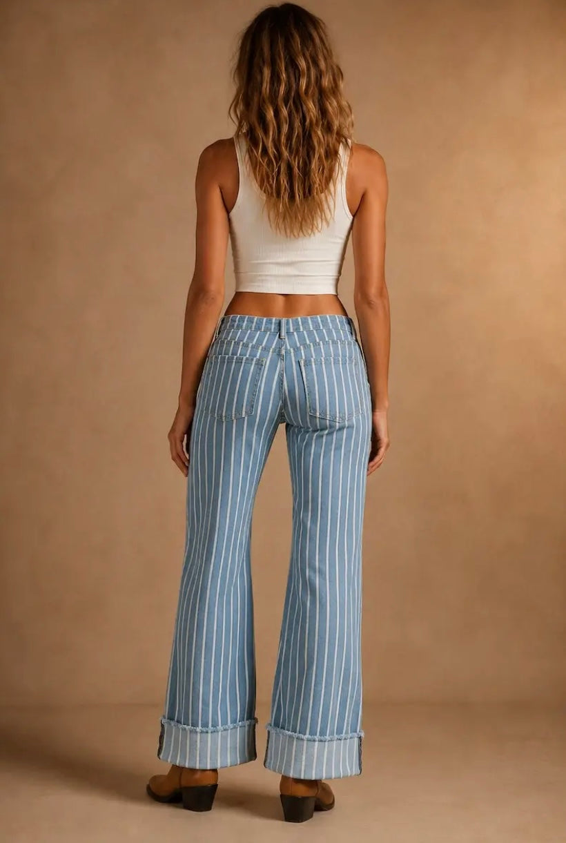 Delta Striped Jeans