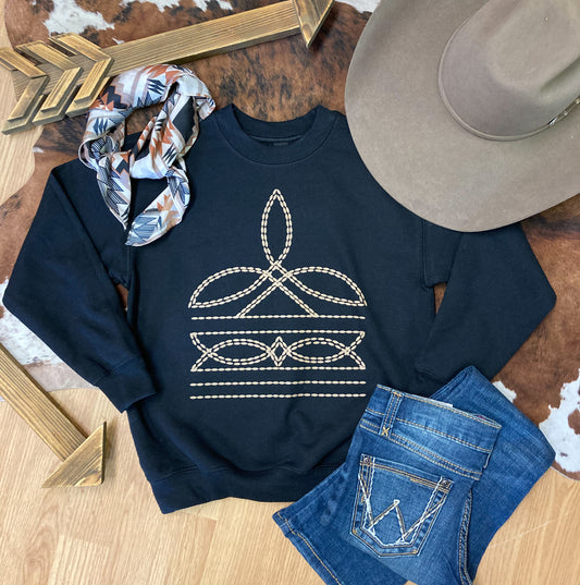 Double Bootstitch Youth Crewneck Sweatshirt