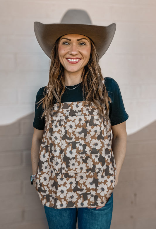 Buckin' Bibs Floral Top