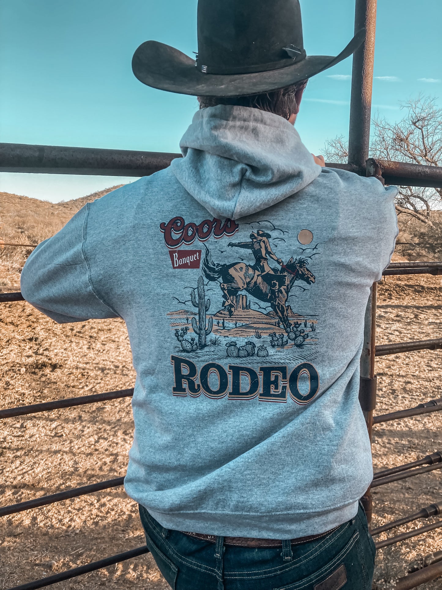 Original Coors Rodeo Western Hooded Sweatshirt