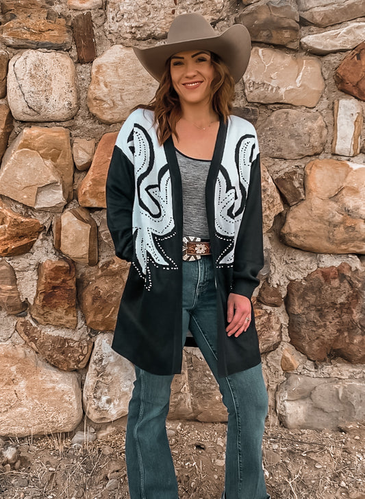 Saddle Swappin’ Cardigan-(Reversible)