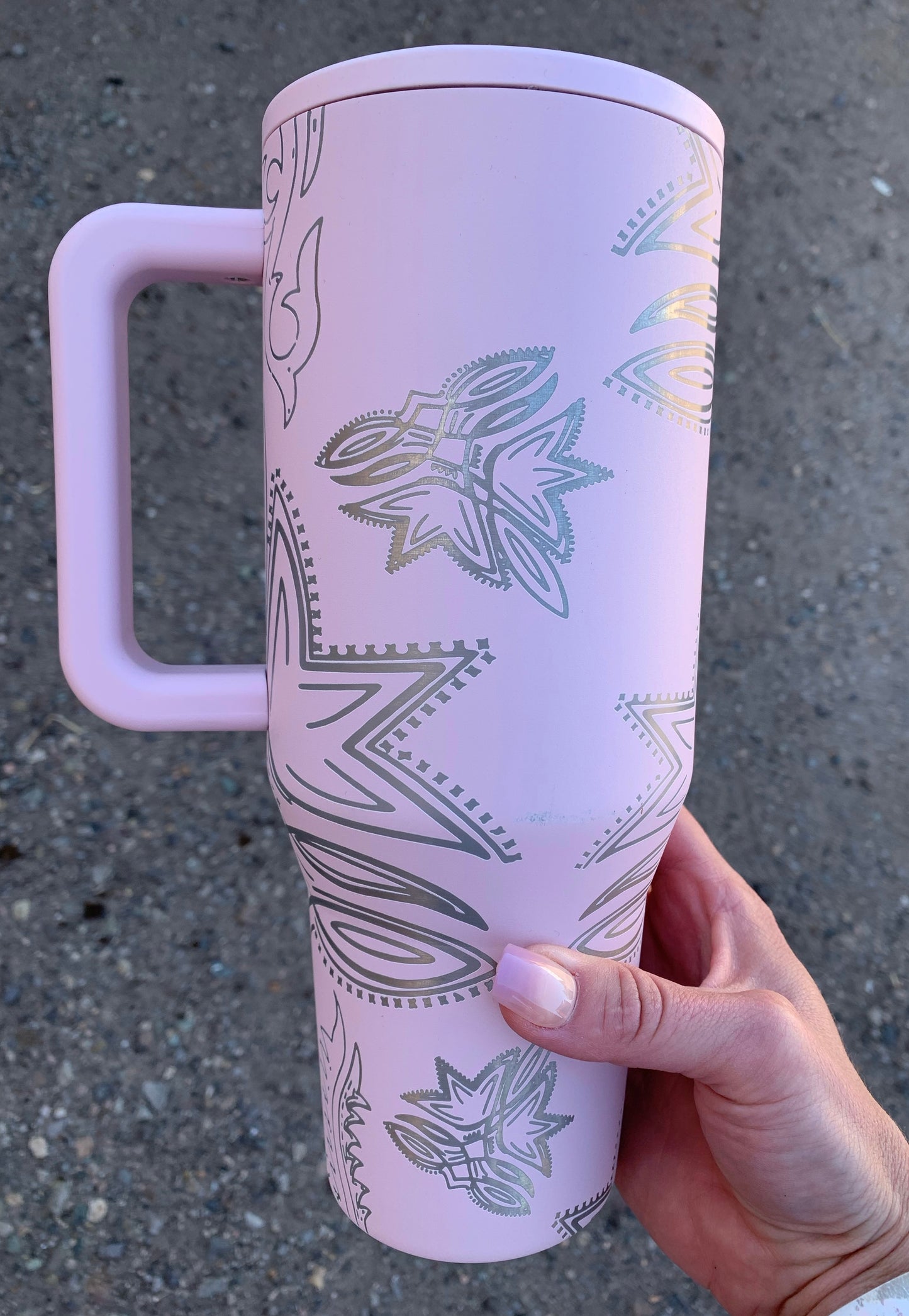 *HudroJug* Laser Engraved 40 oz. Cowgirl Bootstitch Tumbler