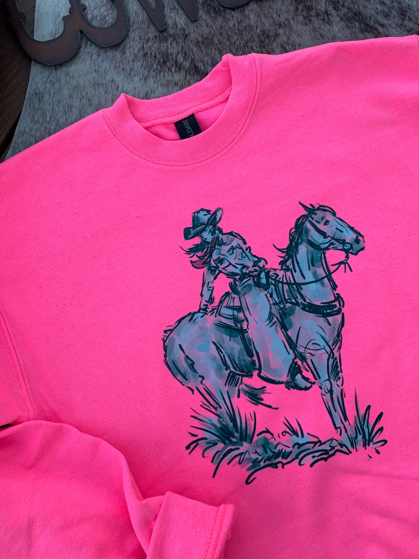 Cowgirl Blues Youth Crewneck Sweatshirt