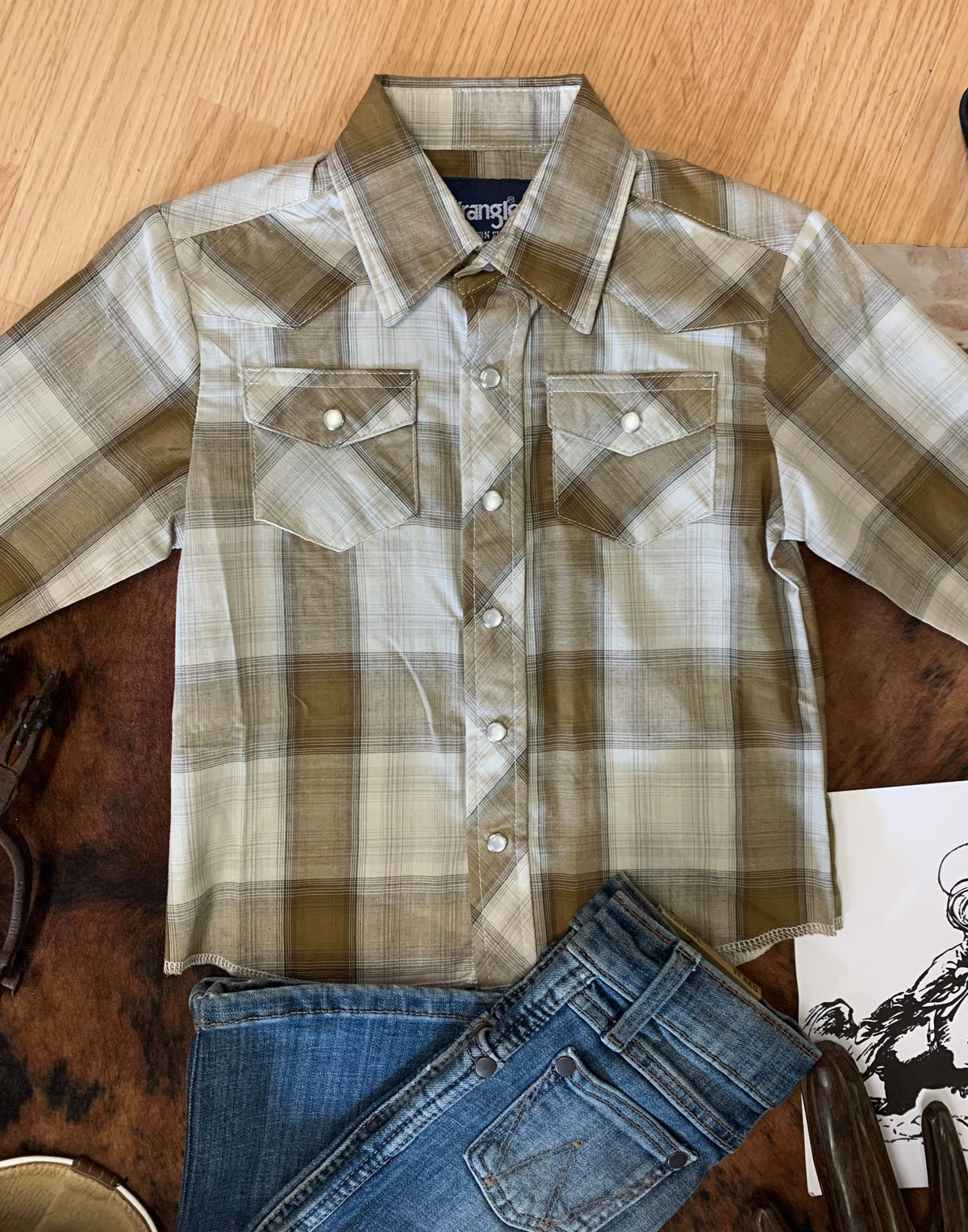 Boys Wrangler Western Pearl Snap XXS (0-2T)