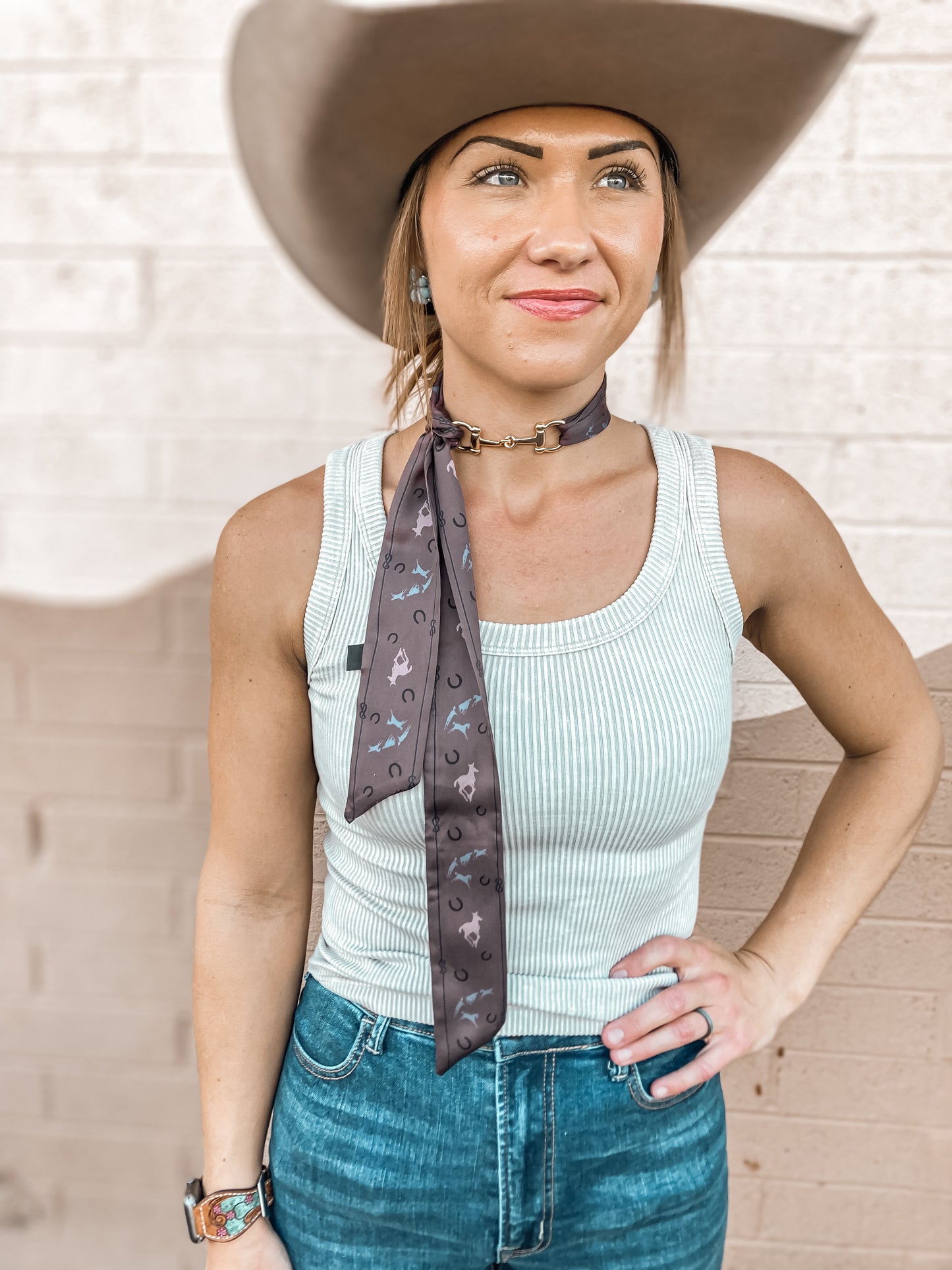 Snaffle Scarf Slide- Gold