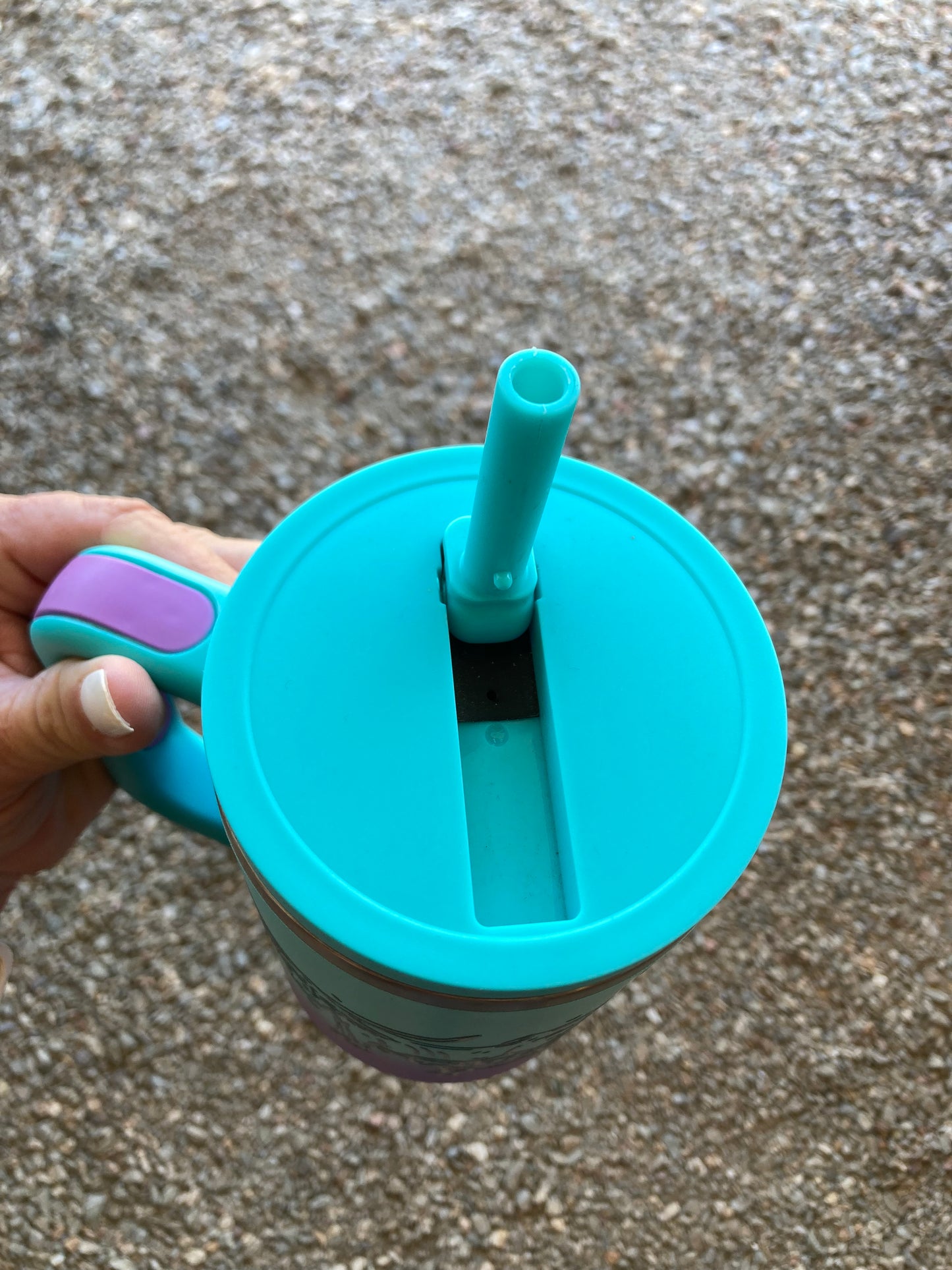 40oz. No Grass Cattle Co. Tumbler - Purple/Turquoise Ombré