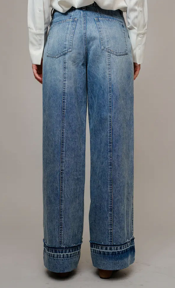 Western Cuffed Hem Jeans