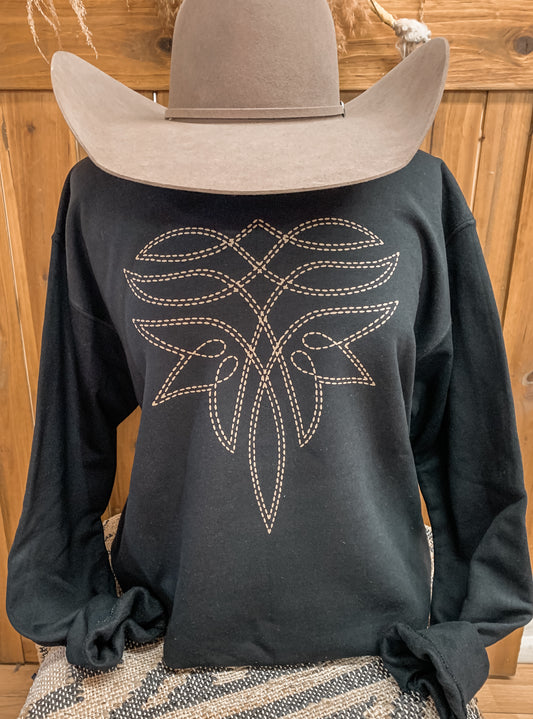 Cowgirl Bootstitch Crewneck Sweatshirt