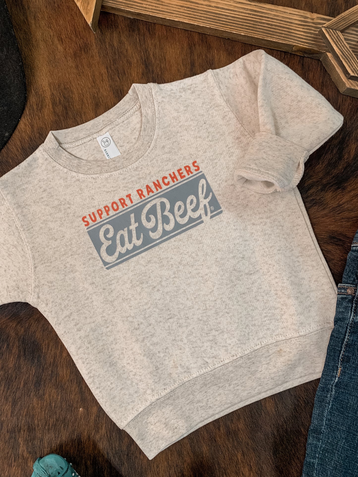 Eat Beef Toddler/Youth Crewneck Sweatshirt