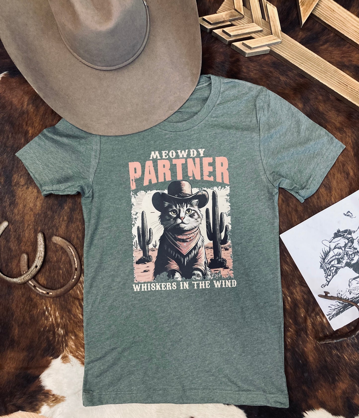 Meowdy Partner Western Tee