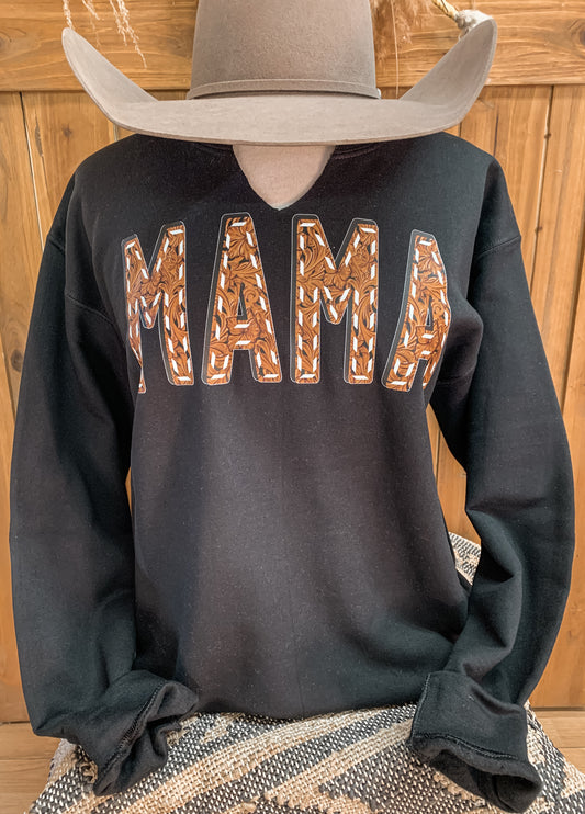 Buckstitch Mama Crewneck Sweatshirt