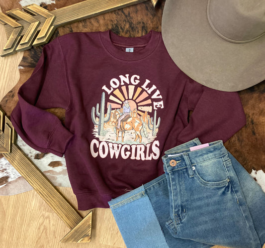 Long Live Cowgirls Youth Crewneck Sweatshirt