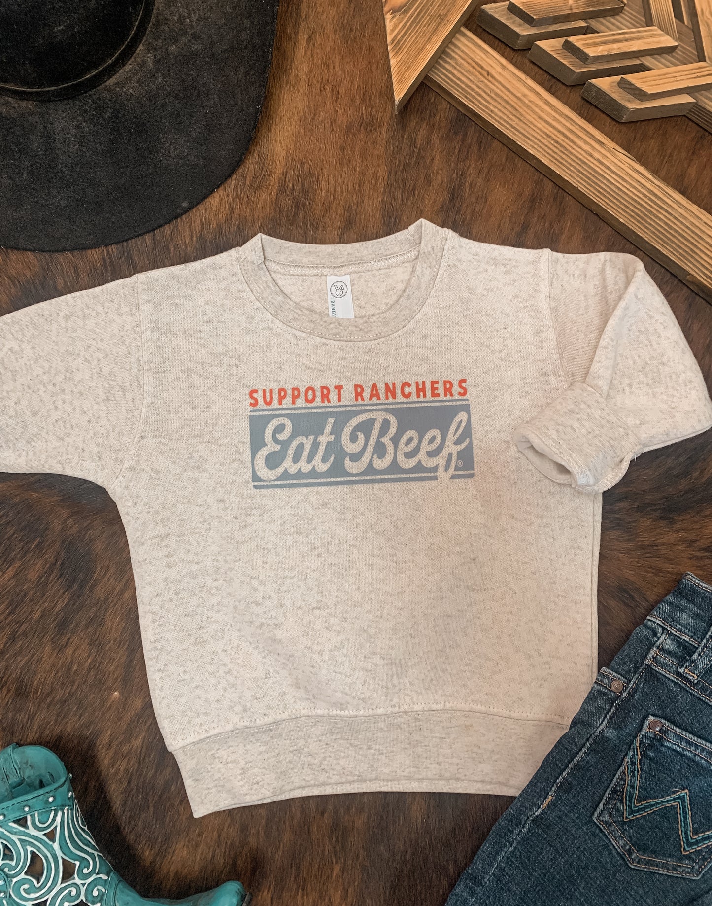 Eat Beef Toddler/Youth Crewneck Sweatshirt