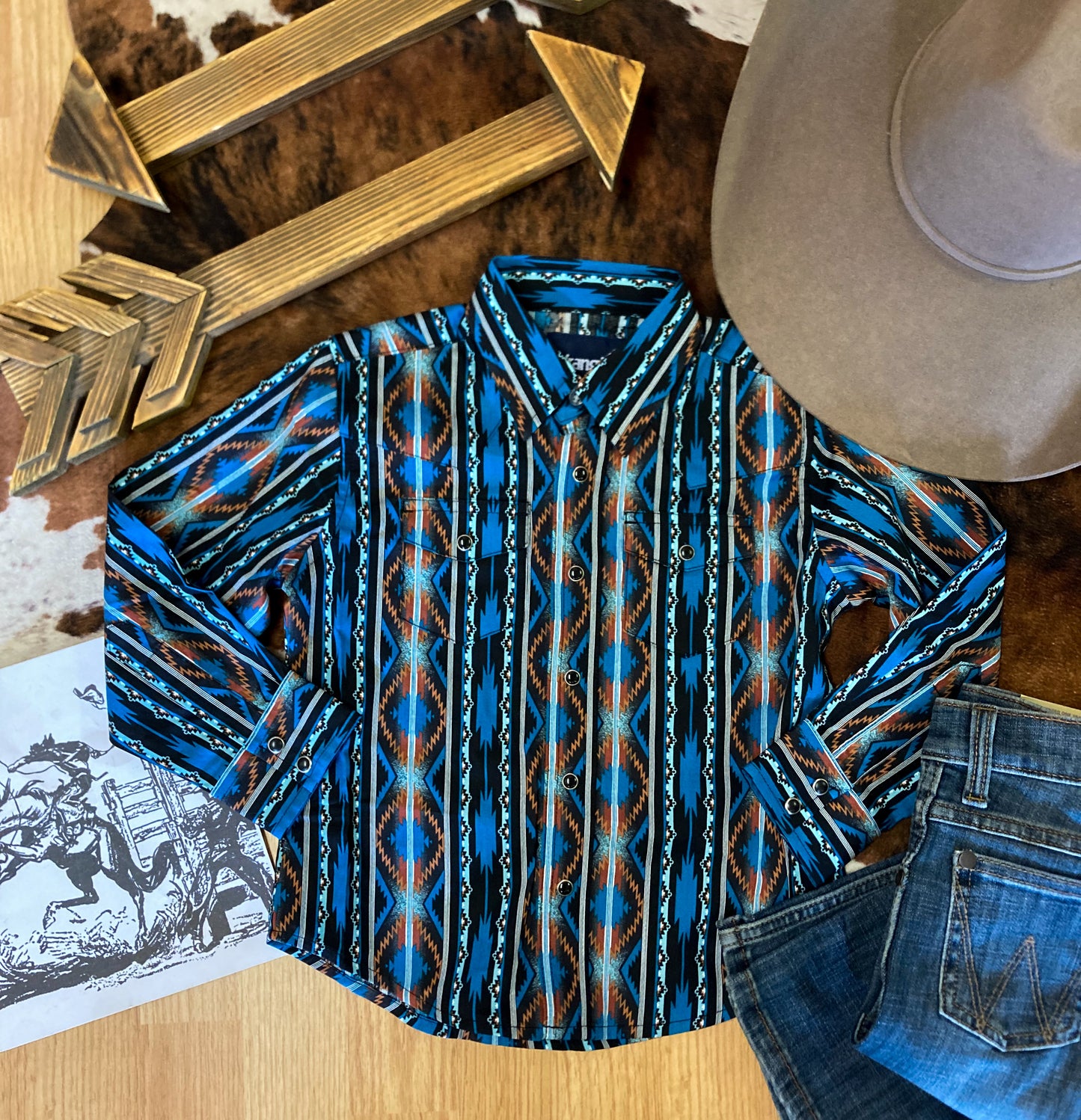 Wrangler Boys Longsleeve Checotah Pearlsnap