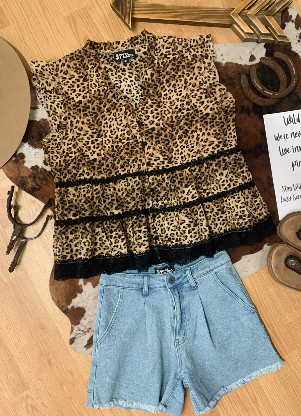 Leopard & Lace Top