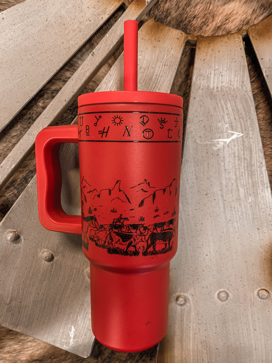 Cattle Drive Youth Western Tumbler