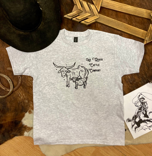 No Grass Cattle Company Youth Tee