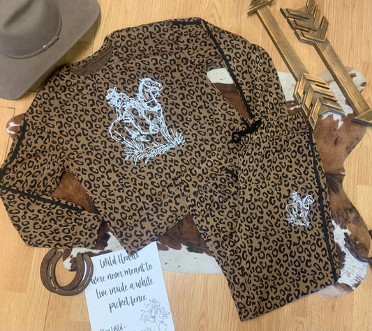 Leopard Cowgirl Lounge Set