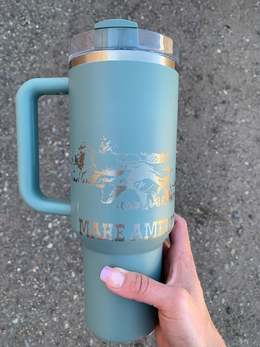 *Stanley* Make America Cowboy Again Laser Engraved 40 oz. Tumbler