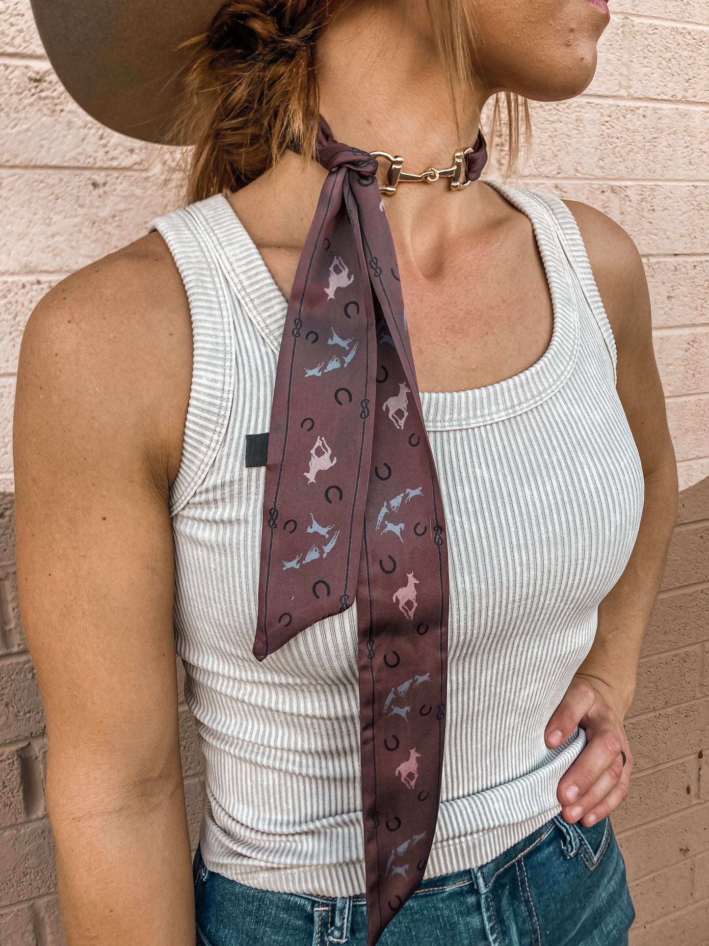 Snaffle Scarf Slide- Gold