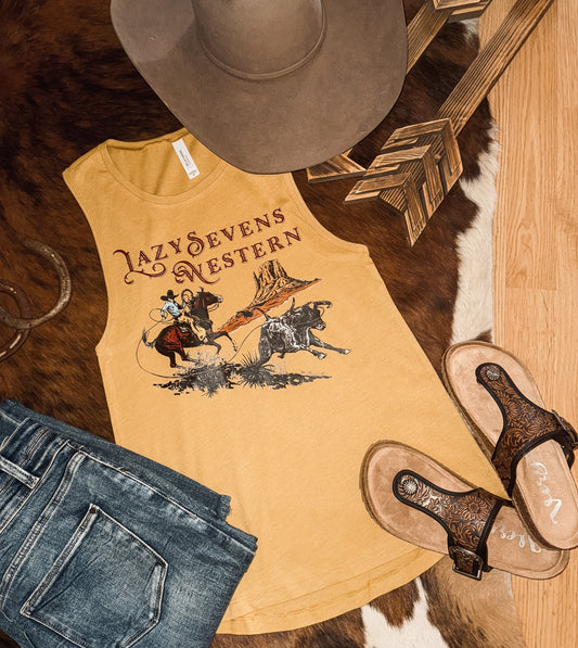Lazy Sevens Western Muscle Tank