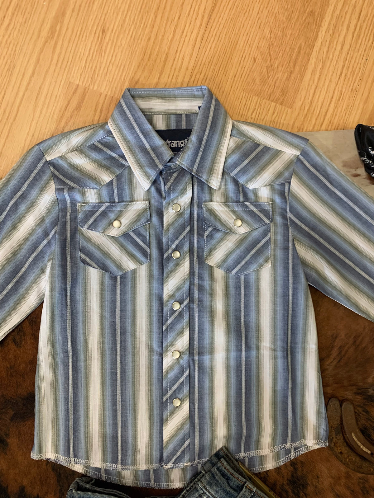Boys Wrangler Western Pearl Snap XXS (0-2T)