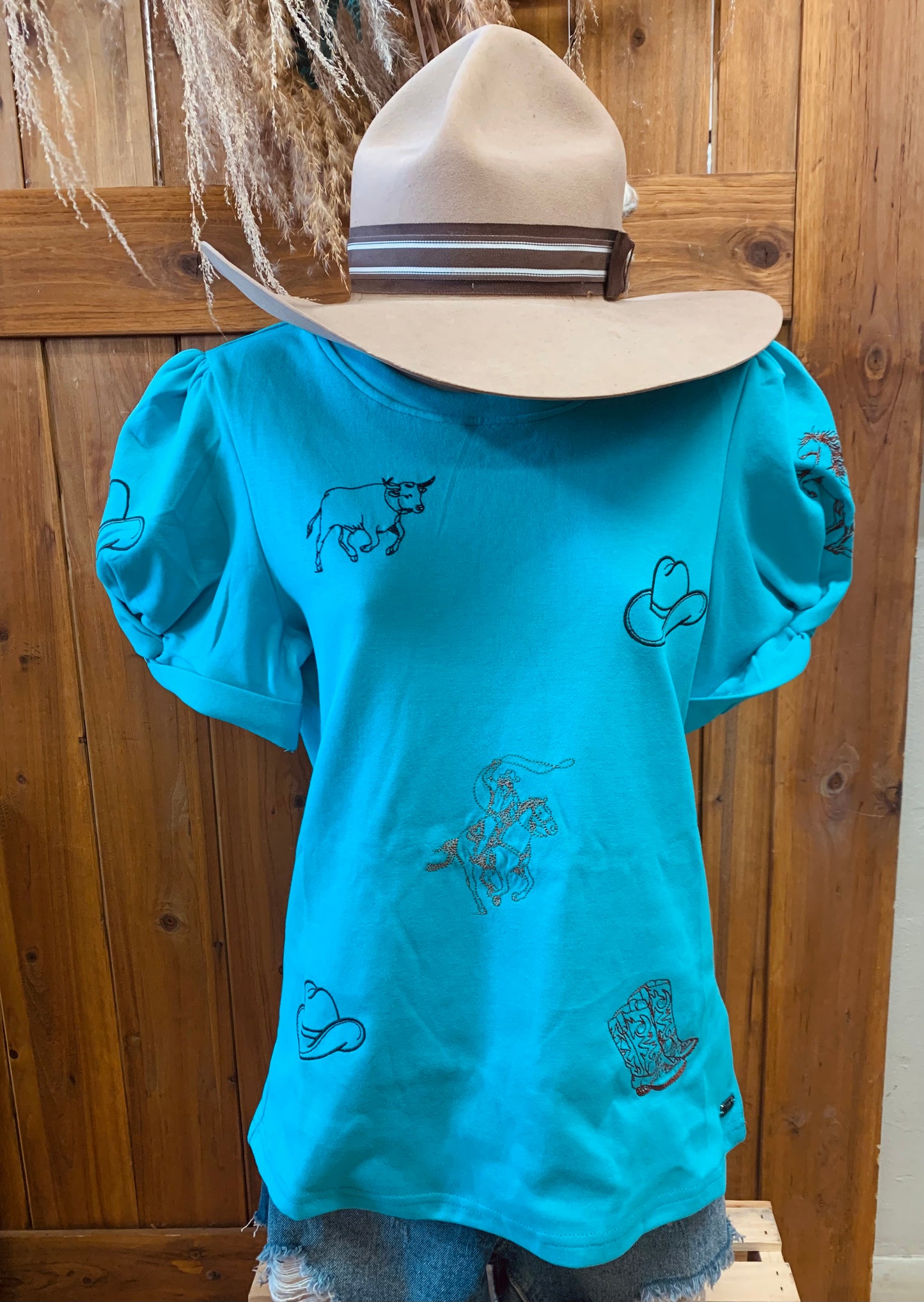 Tully Turquoise Top