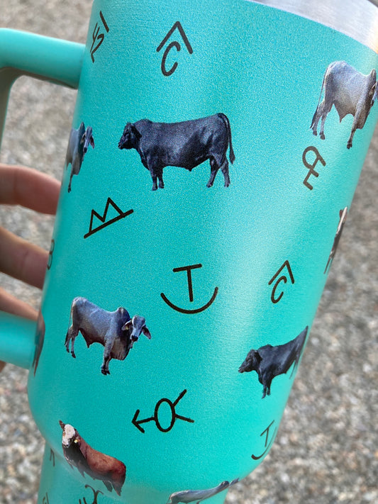 Branded Bulls Stainless Steel Tumbler