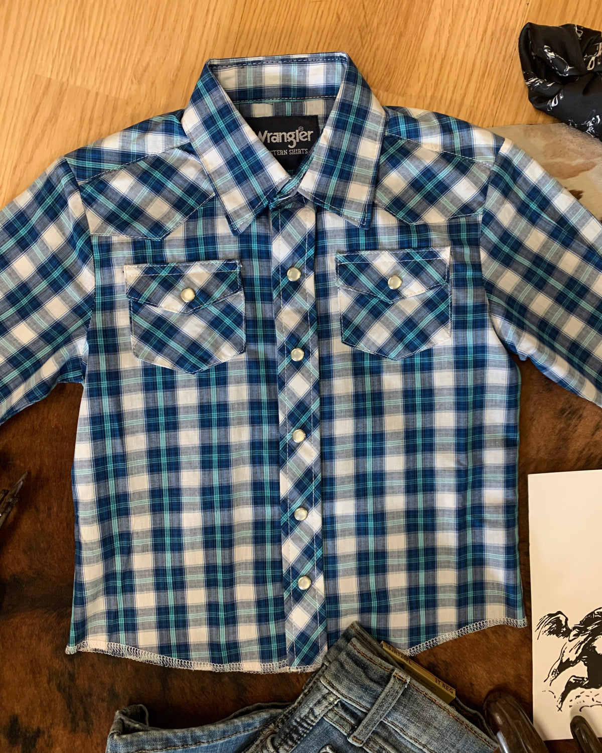 Boys Wrangler Western Pearl Snap XXS (0-2T)
