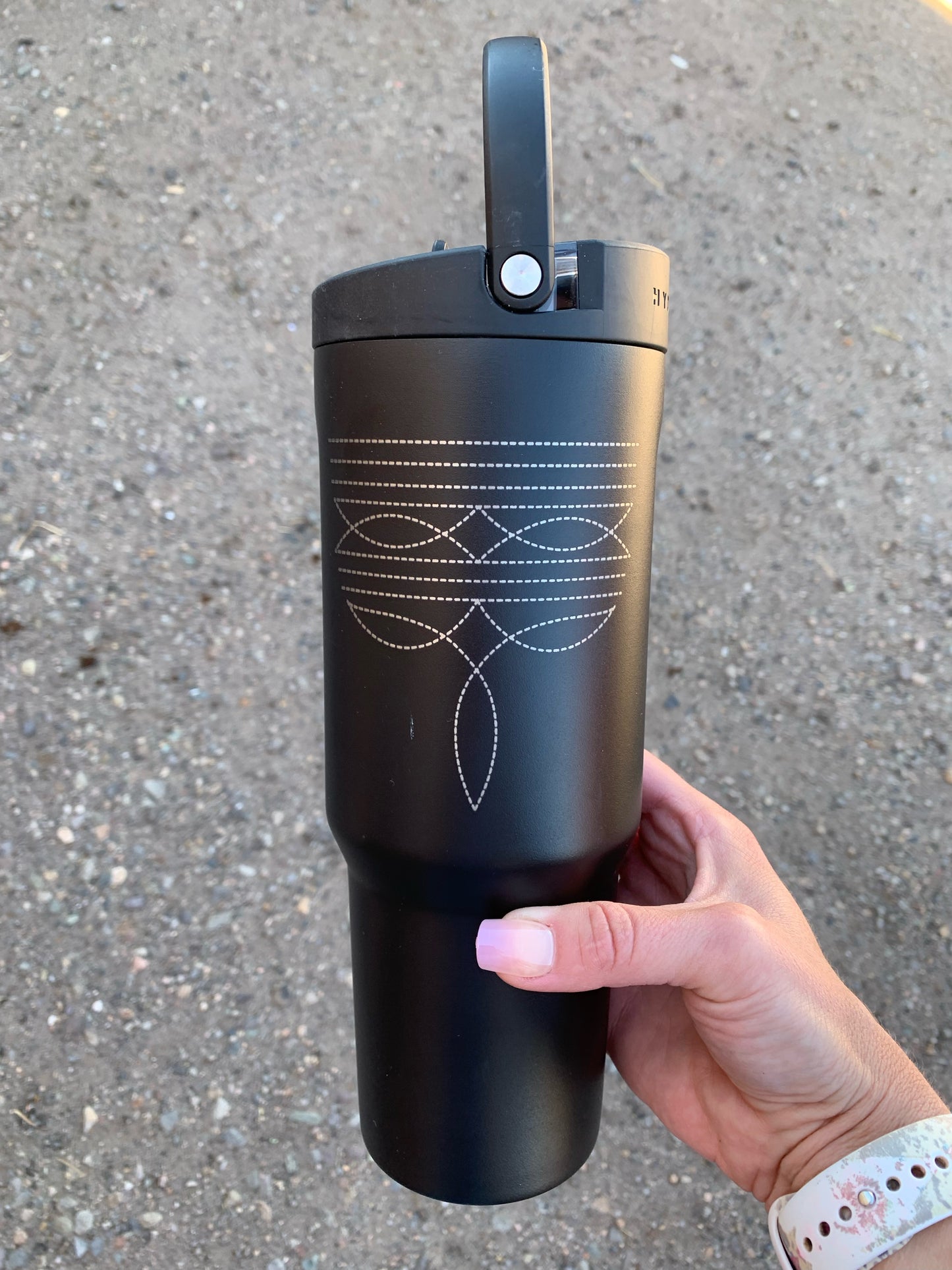 *HydroJug* Sport Laser Engraved Bootstitch Tumbler