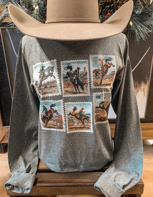 Bronc Stamps Western Longsleeve Tee